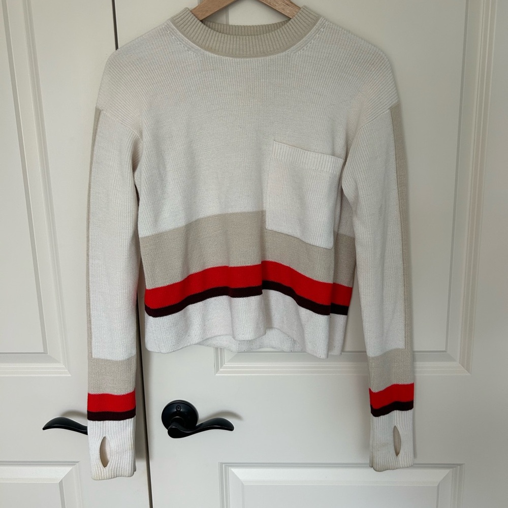 Athleta White/Cream Crew Neck Sweater